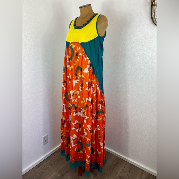 New Mimi Liberte’ Dress Michel Klein 36 FR Drop Back Gauzy Cotton Bold Beautiful - Picture 6 of 16